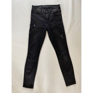 MOTHER Denim Looker High Waisted Wait Until Dark Black Skinny Jeans 27